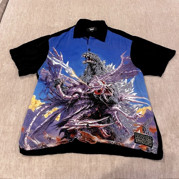 Teddy Fresh Godzilla vs. Megaguirus Camp Shirt Size 2XL RARE - Picture 2 of 7